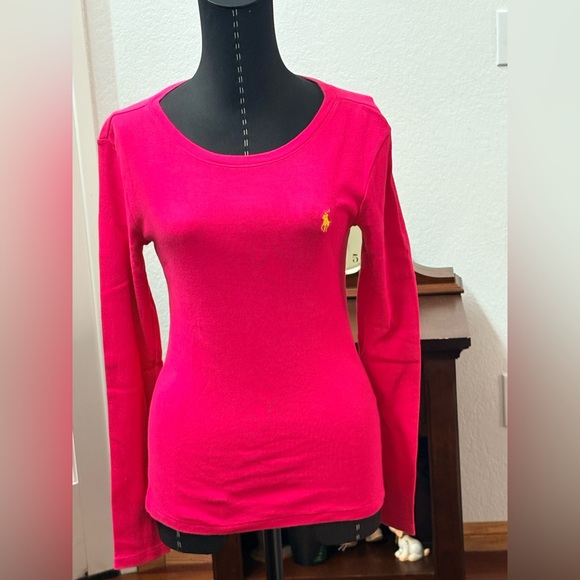 RALPH LAUREN POLO LONG SLEEVE PINK TOP SHIRT EXCELLENT CONDITION SIZE SMALL - Picture 3 of 4